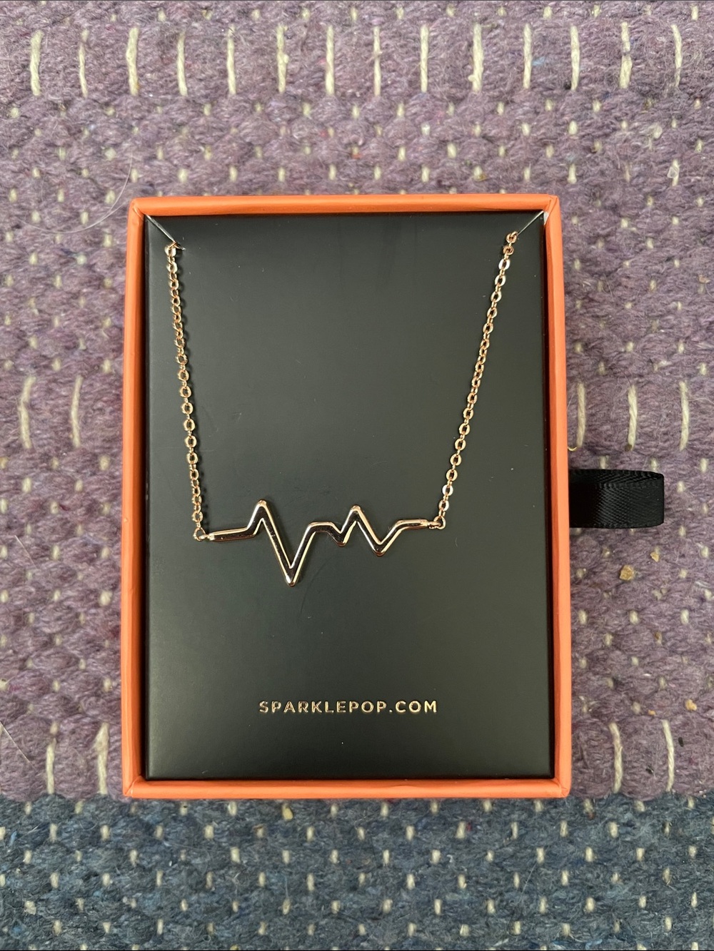 Rose Gold Heartbeat Necklace